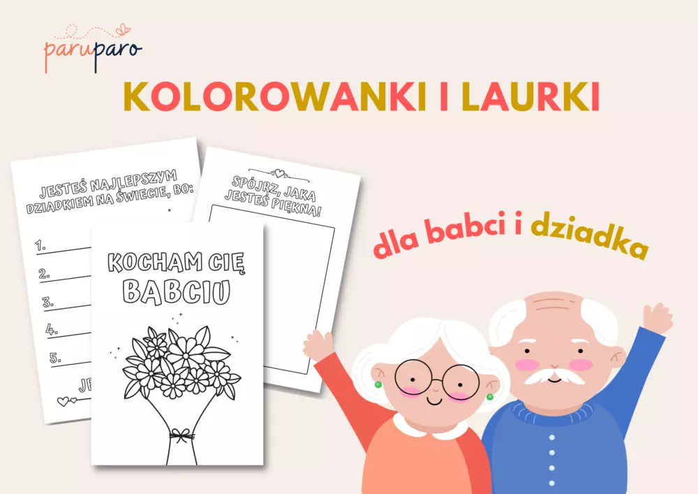 Laurki i Kolorowanki dla Babci i Dziadka